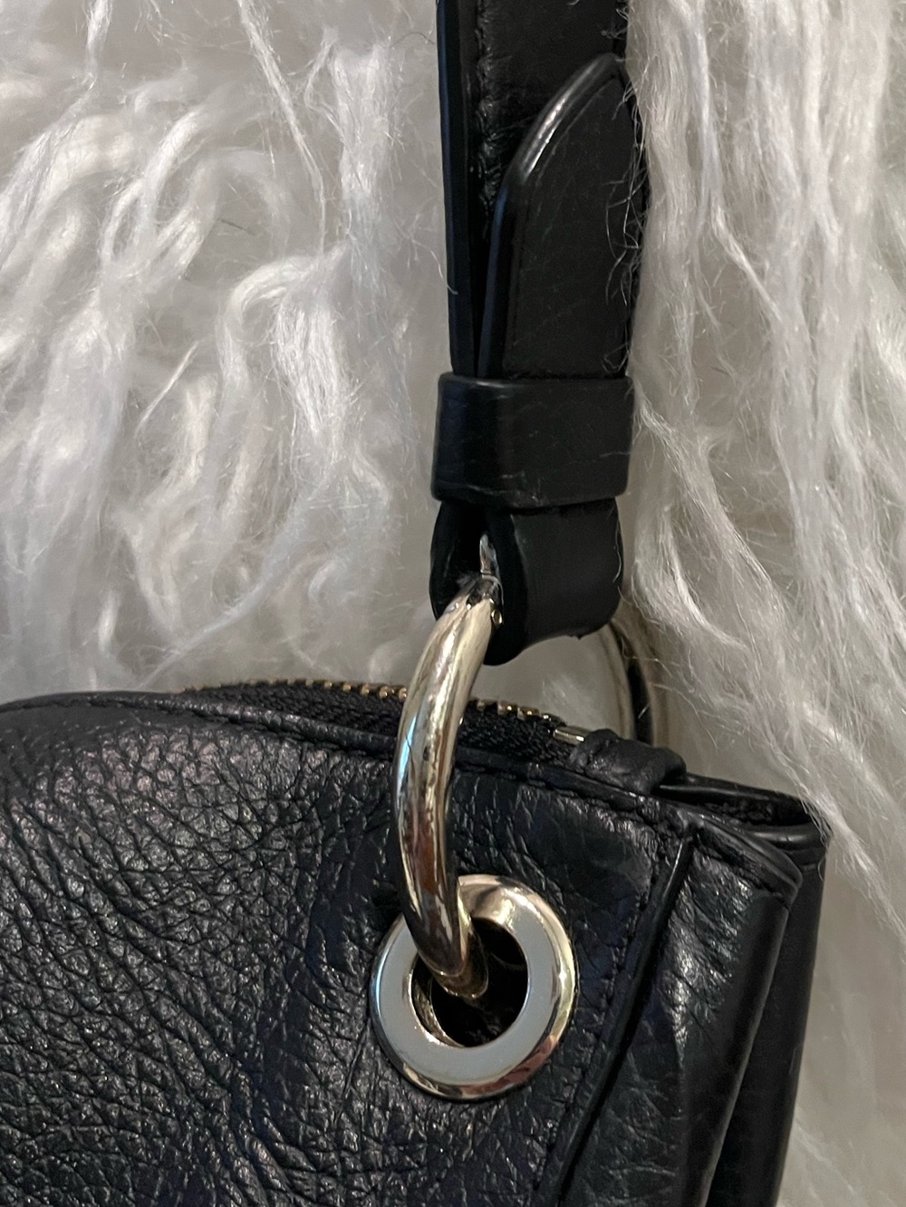 kate spade Kat Black Pebble Leather Shoulder Bag - Picture 7 of 16